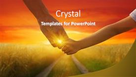  Presentation with hands holding - Colorful PPT theme enhanced with hands-of-holding-each backdrop and a crimson colored foreground