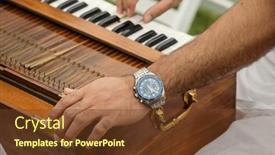  Presentation with indian - PPT theme having hands-of-indian-man-playing background and a tawny brown colored foreground