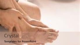  Presentation with injured skin - Colorful slide deck enhanced with hands-of-mature-man backdrop and a coral colored foreground