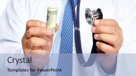 Presentation with healthcare - Cool new PPT theme with hands of medical doctor healthcare backdrop and a light blue colored foreground