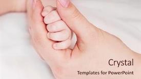  Presentation with mother baby - Theme enhanced with hands of mother and baby background and a lemonade colored foreground