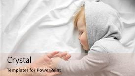  Presentation with neonatal nurse baby hand mother - Presentation theme enhanced with hands of mother and her background and a soft green colored foreground