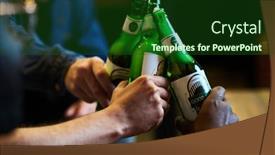  Presentation with three - Presentation enhanced with hands-of-three-young-interracial background and a forest green colored foreground