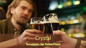  Presentation with alcoholic - PPT theme consisting of hands-of-two-friendly-guys background and a tawny brown colored foreground