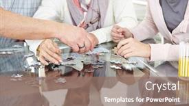  Presentation with seniors - Cool new slide deck with hands-of-two-seniors-play backdrop and a coral colored foreground