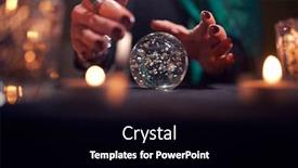  Presentation with fortune teller - PPT theme consisting of hands-of-unrecognizable-fortune-teller background and a black colored foreground