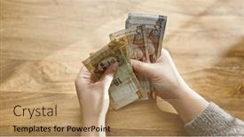  Presentation with counting - Presentation theme having hands-of-woman-counting-peruvian background and a coral colored foreground