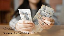  Presentation with counting - PPT theme enhanced with hands-of-woman-counting-peruvian background and a coral colored foreground