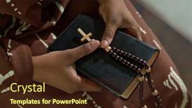  Presentation with sermon - PPT theme featuring hands-of-young-african-american background and a tawny brown colored foreground