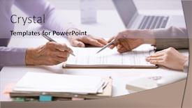  Presentation with insurance - PPT layouts with hands-of-young-agent-pointing background and a light blue colored foreground