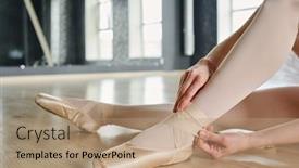  Presentation with racism white hands in modern - Presentation design having hands-of-young-ballerina background and a coral colored foreground