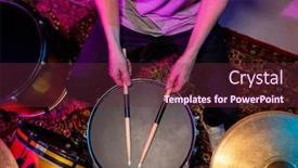  Presentation with black hands - Colorful presentation enhanced with hands-of-young-casual-drummer backdrop and a tawny brown colored foreground