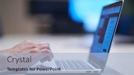  Presentation with project manager - PPT theme with hands-of-young-contemporary-office background and a light blue colored foreground