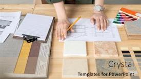  Presentation with creative - Audience pleasing presentation design consisting of hands-of-young-creative-female backdrop and a soft green colored foreground