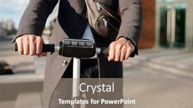  Presentation with black road - Colorful presentation theme enhanced with hands-of-young-elegant-businessman backdrop and a gray colored foreground