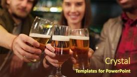  Presentation with intercultural - Theme consisting of hands-of-young-intercultural-football background and a tawny brown colored foreground