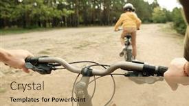  Presentation with hands holding - Colorful presentation theme enhanced with hands-of-young-man-holding backdrop and a coral colored foreground