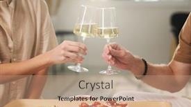  Presentation with flutes - PPT theme consisting of hands-of-young-man background and a coral colored foreground