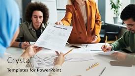  Presentation with language test - Theme having hands-of-young-muslim-female background and a coral colored foreground