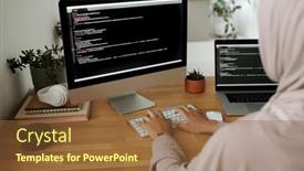  Presentation with muslim - Presentation featuring hands-of-young-muslim-female background and a tawny brown colored foreground