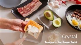  Presentation with dairy - Amazing presentation having hands-of-young-woman backdrop and a coral colored foreground