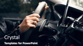  Presentation with wheel - Presentation featuring hands-on-a-steer-wheel background and a black colored foreground