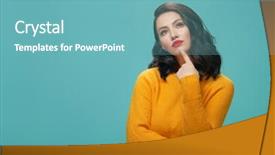  Presentation with turquoise - PPT layouts featuring hands on chin on turquoise background and a teal colored foreground