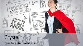  Presentation with doodles - Amazing slide deck having hands on hips against white backdrop and a light gray colored foreground