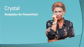  Presentation with anxiety - Presentation featuring hands on mouth biting nail background and a light blue colored foreground