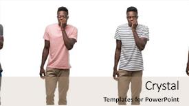  Presentation with anxiety - Amazing slide set having hands on mouth biting backdrop and a coral colored foreground