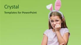  Presentation with easter - Amazing PPT layouts having hands on mouth biting backdrop and a yellow colored foreground