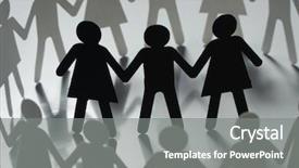  Presentation with people conflict - Slides having hands on white surface bull background and a gray colored foreground