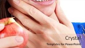  Presentation with face pain - Audience pleasing PPT layouts consisting of hands over face dental health backdrop and a coral colored foreground
