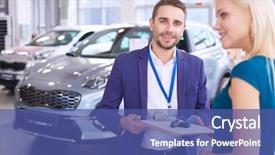  Presentation with dealership - Amazing slides having hands over the keys backdrop and a ocean colored foreground