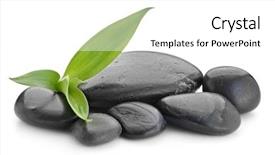  Presentation with zen stones - Audience pleasing PPT layouts consisting of hands pebble - bamboo on the zen basalt backdrop and a white colored foreground