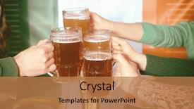  Presentation with saint patrick day - Presentation theme with celebrating saint patrick's day background and a coral colored foreground