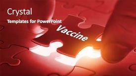  Presentation with last piece of puzzle - Theme featuring hands-placing-last-piece background and a crimson colored foreground