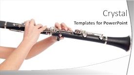  Presentation with clarinet - Slides enhanced with hands playing clarinet background and a white colored foreground