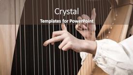  Presentation with black hands - PPT layouts with hands-playing-wooden-harp background and a tawny brown colored foreground