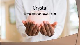  Presentation with taking care of children and parent - Slides consisting of hands protecting and taking care background and a white colored foreground