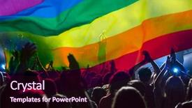  Presentation with tolerance - Presentation design consisting of hands raised and the lgbt background and a wine colored foreground