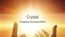  Presentation with hands reaching up - Amazing slide deck having hands reaching for the sky backdrop and a blonde colored foreground