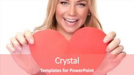  Presentation with heart hands - Slide deck featuring hands red heart shaped greeting background and a coral colored foreground