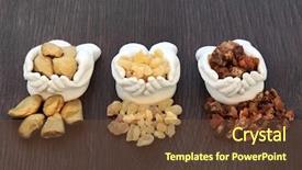  Presentation with religious christmas - Audience pleasing theme consisting of hands religious concept of gifts backdrop and a tawny brown colored foreground