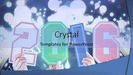  Presentation with black gold - Cool new slide deck with hands showing 2016 against black backdrop and a light blue colored foreground