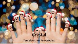  Presentation with wedding anniversary party invitation - Amazing slides having hands showing fingers with smiley backdrop and a coral colored foreground