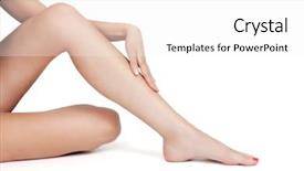  Presentation with beautiful skin - Beautiful slide deck featuring hands skin care concept laser backdrop and a white colored foreground