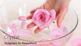  Presentation with manicure - Amazing presentation theme having hands-spa-manicure-healthy-hand backdrop and a lemonade colored foreground