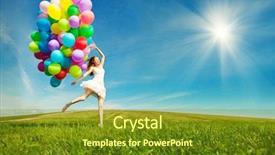  Presentation with energy air - Presentation design having hands sunny and positive energy background and a  colored foreground