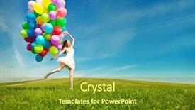  Presentation with energy air - Beautiful presentation design featuring hands sunny and positive energy backdrop and a tawny brown colored foreground